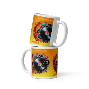 White glossy mug